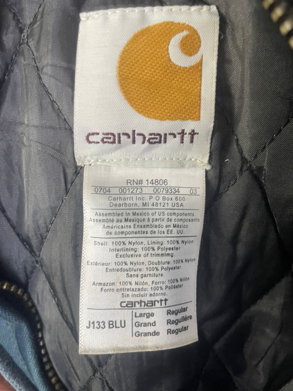 Carhartt × Vintage Vintage Carhartt Men's Thermal Lined Duck Jacket Hooded Size US L / EU 52-54 / 3 - 4 Thumbnail