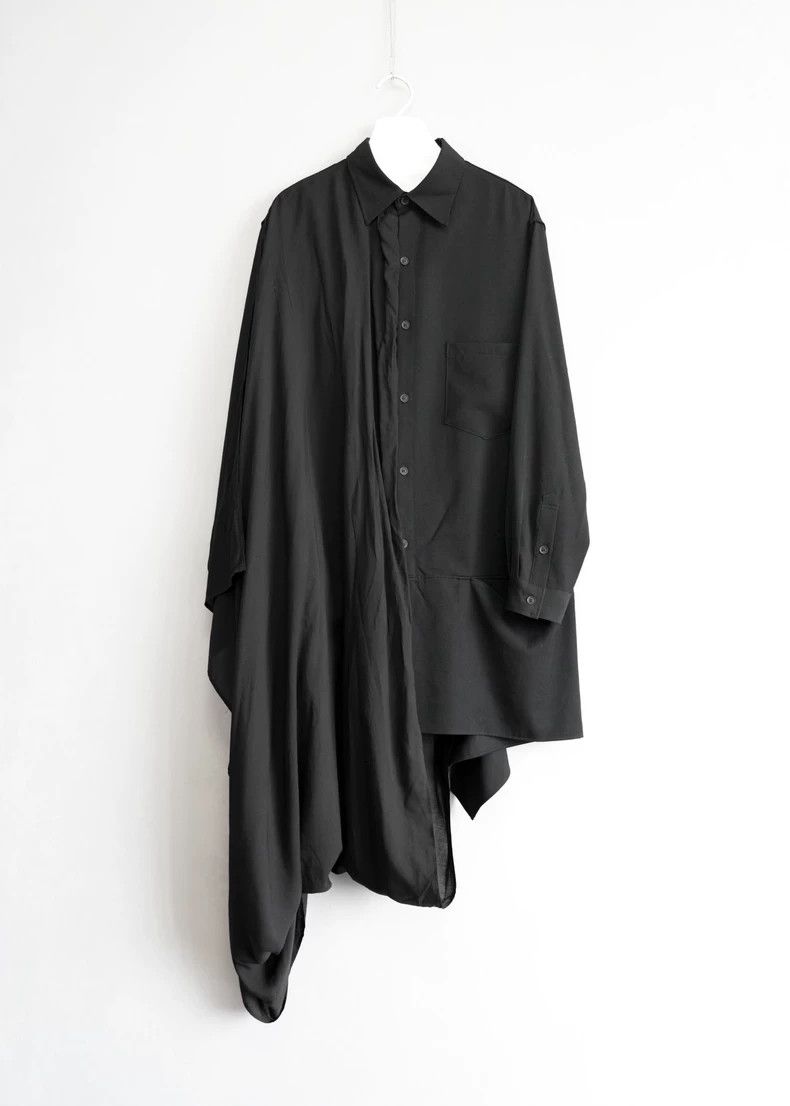 Yohji Yamamoto yohji yamamoto20 AW Fleece Tencel Shirt 2503-Nextarrow Size US M / EU 48-50 / 2 - 1 Thumbnail