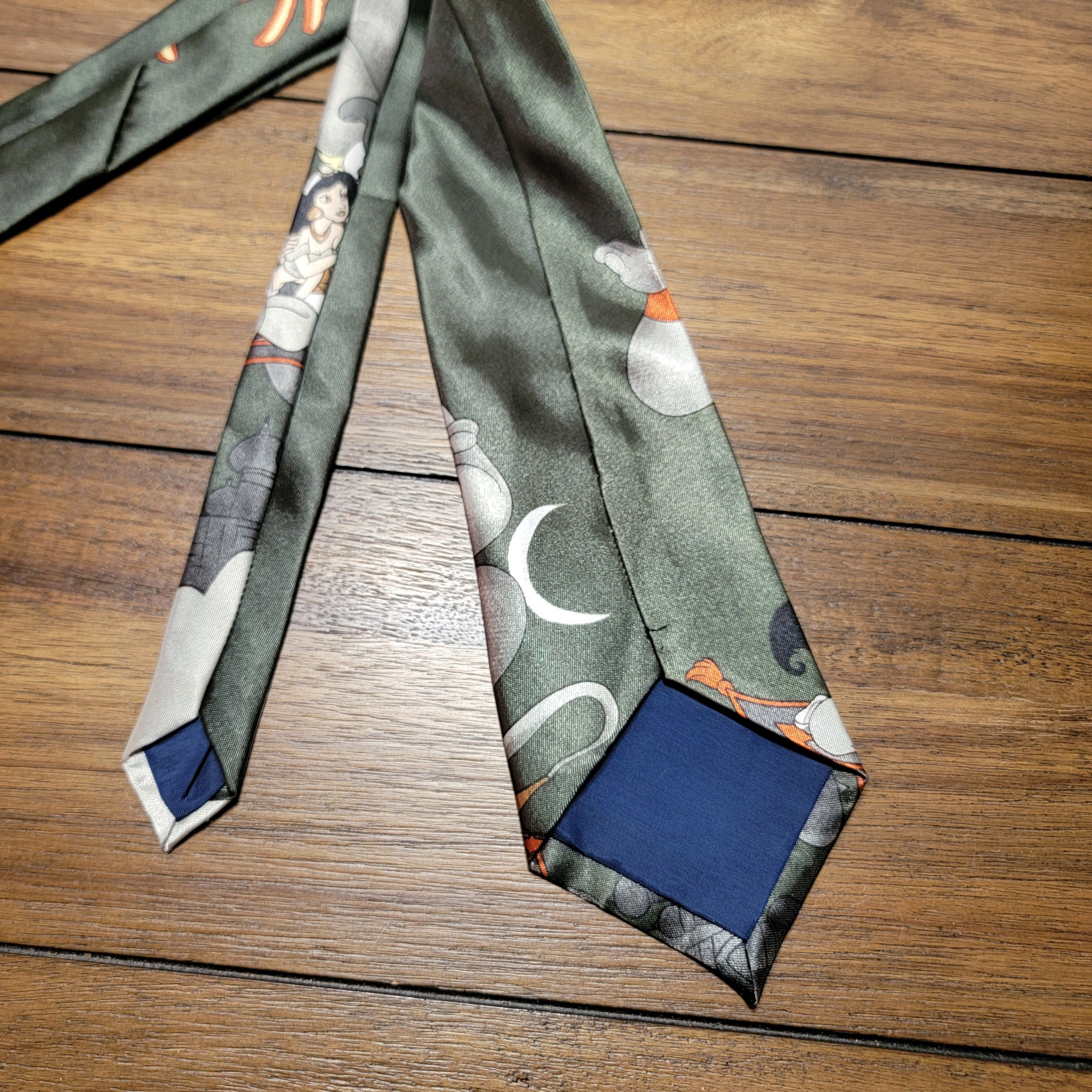 Disney Disney Aladdin Dark Green Neck Tie Size ONE SIZE - 3 Thumbnail