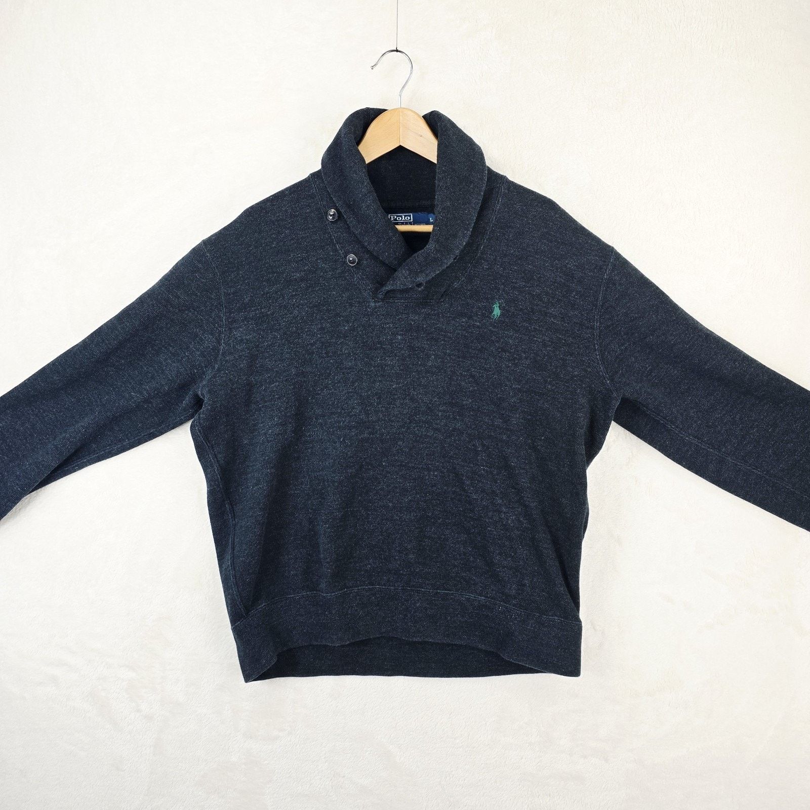 Polo Ralph Lauren Vintage Polo Ralph Lauren Shawl Collar Sweater Men Large Size US L / EU 52-54 / 3 - 4 Thumbnail
