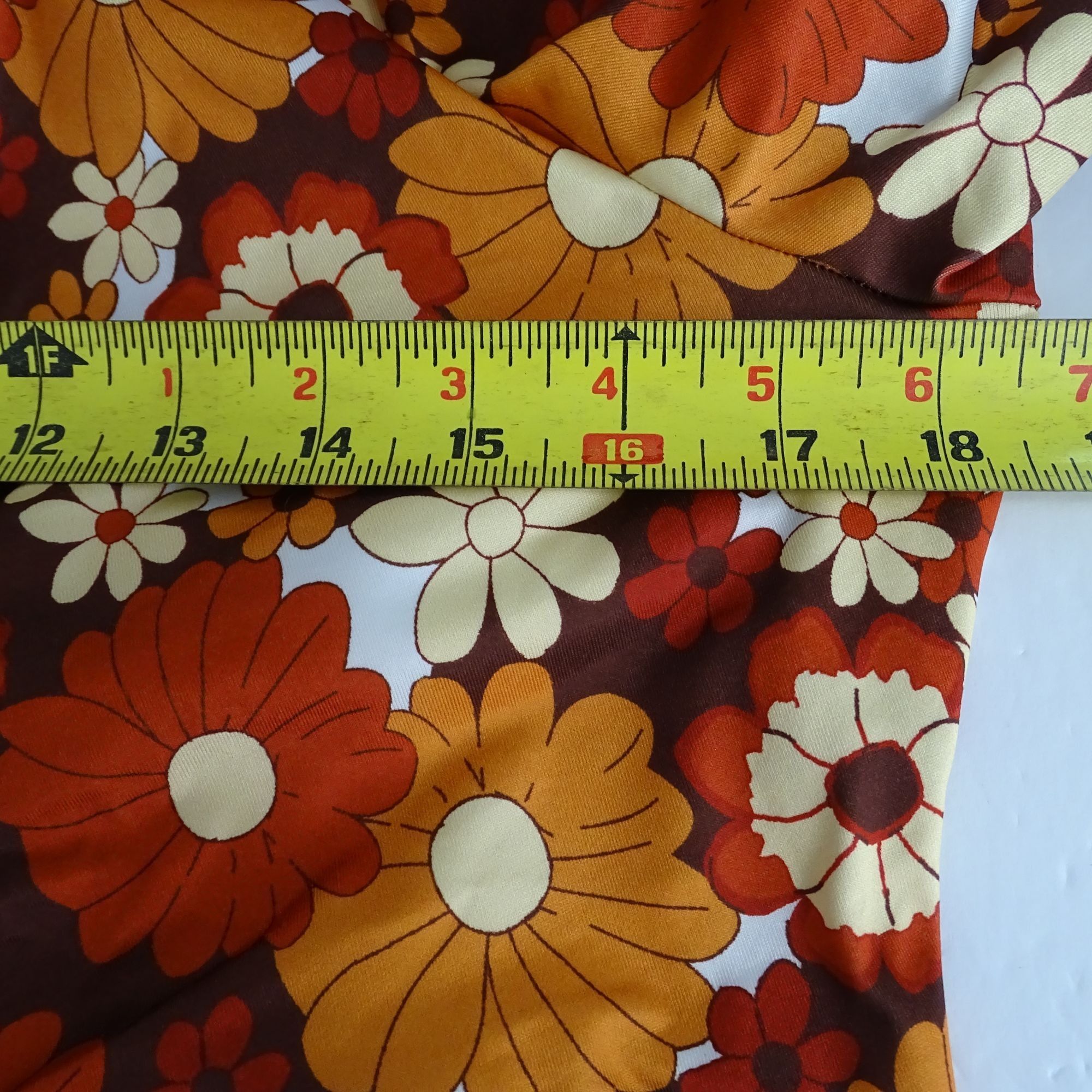 Shein Shein Curve Retro Floral Brown 2-Pc Top & Skirt Size OXL 12 Size 31" - 12 Thumbnail