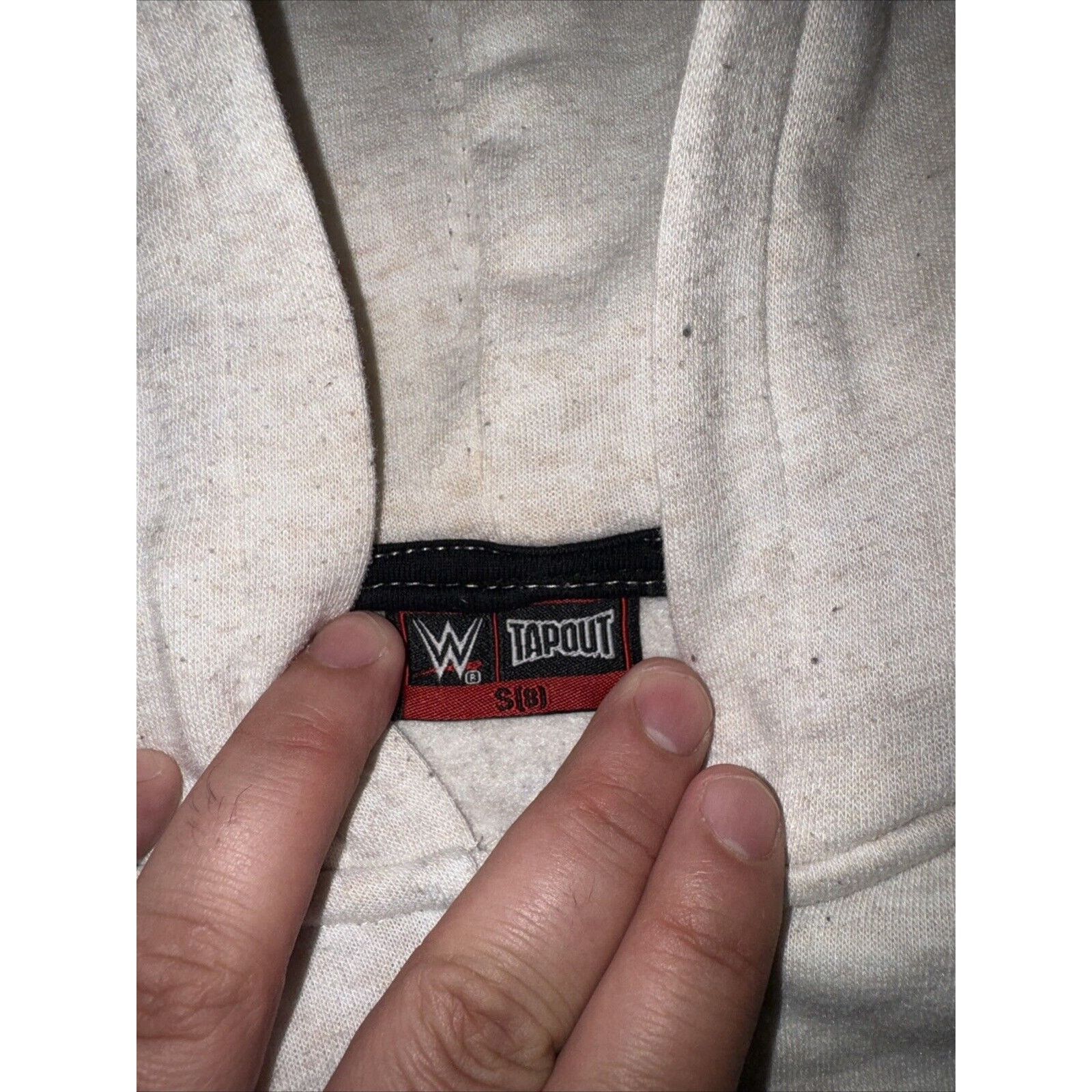 Tapout × Vintage × WWE WWE Tapout Full Zip Hoodie Cream Sweater 16x21 XXS Adult Size US XXS / EU 40 - 6 Thumbnail