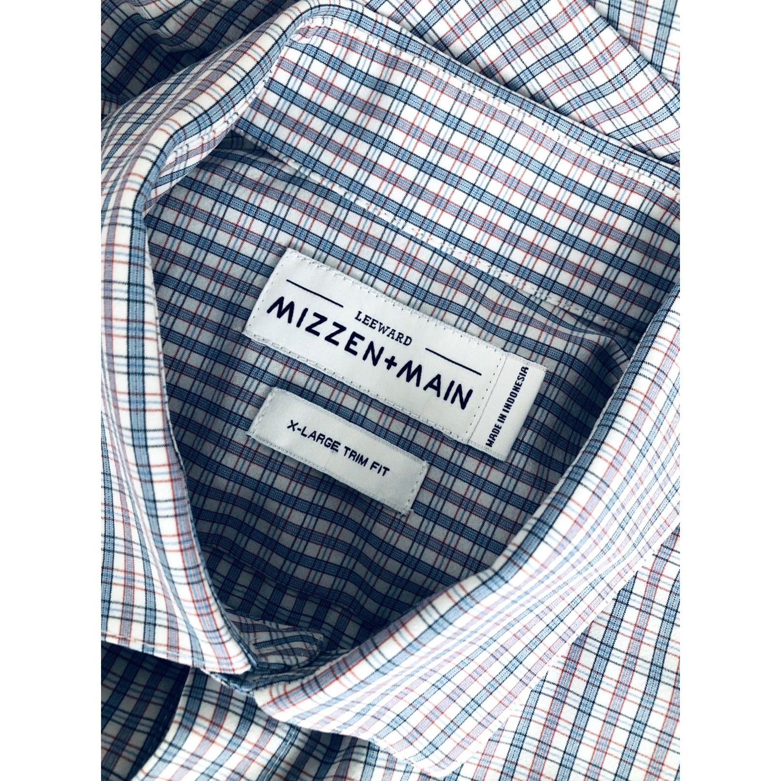 Mizzen+Main MIZZEN+MAIN Plaid Button-Up XL Long Sleeve Shirt Mens Slim Trim Fit EXCELLENT Size US XL / EU 56 / 4 - 6 Thumbnail