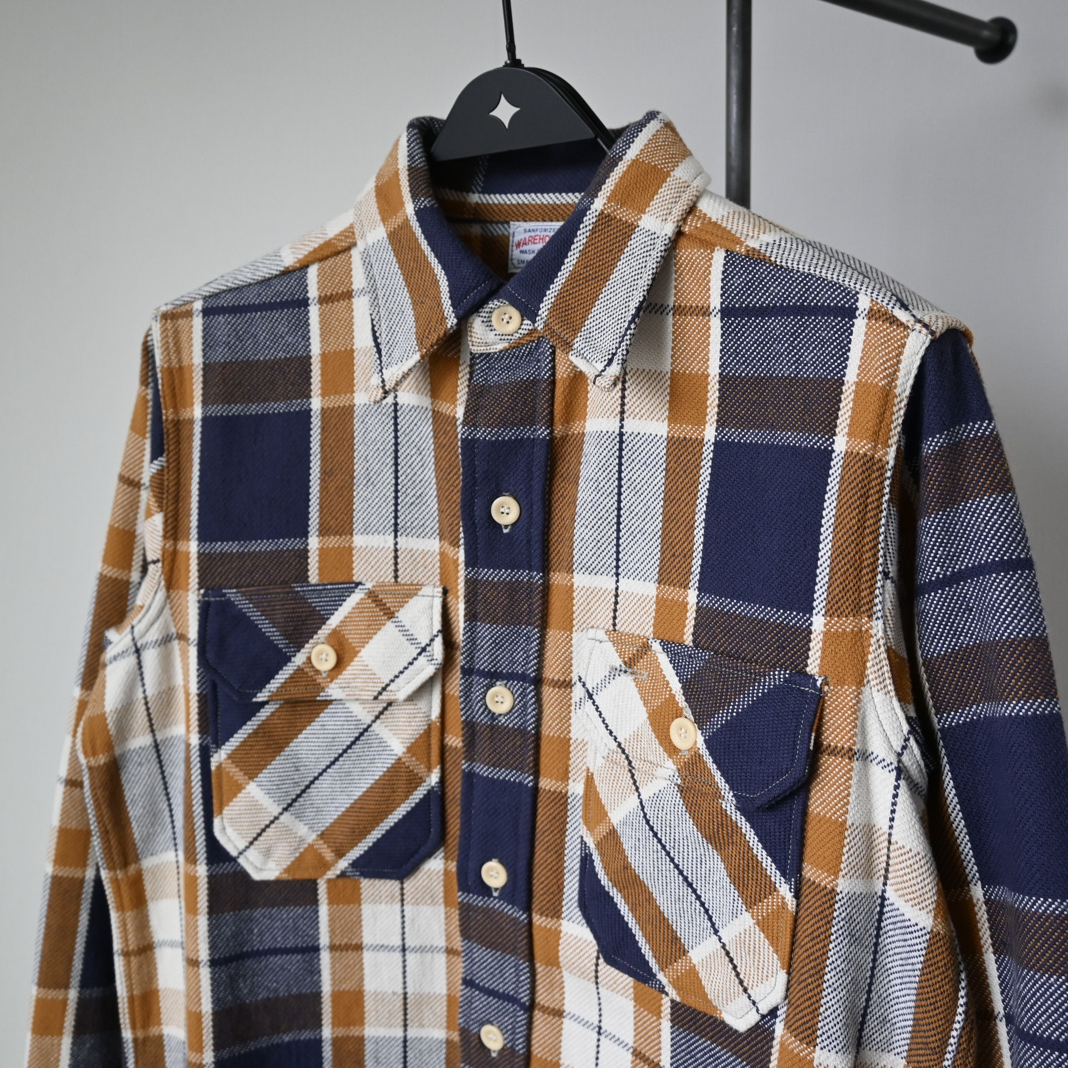 Warehouse WAREHOUSE heavy flannel shirt made in Japan, Small 14-14 1/2 Size US S / EU 44-46 / 1 - 4 Thumbnail