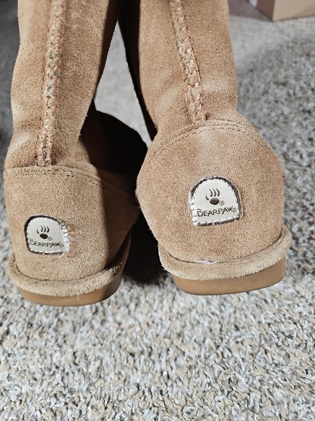 Other BearPaw Emma Tall Youth US4 UK3 Brown Suede Sheepskin Boots Size US 4 / IT 34 - 10 Thumbnail