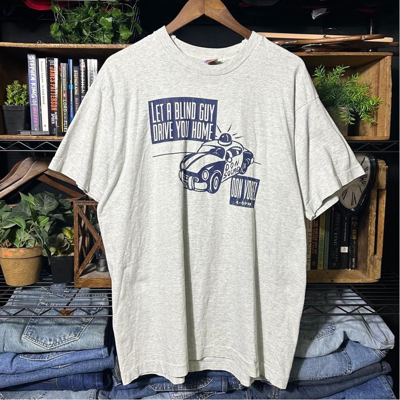 Fruit Of The Loom Vintage 90s Single Stitch Funny Dark Humor Joke Tee XL Shirt Size US XL / EU 56 / 4 - 1 Thumbnail