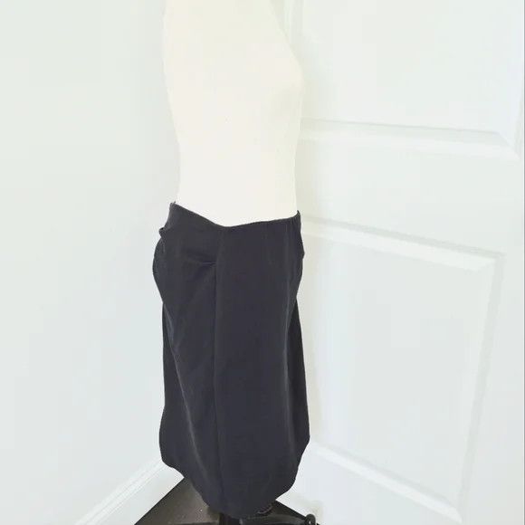 Brunello Cucinelli Navy Gathered Skirt Classic Fall Party Spring Travel Work Size 32" / US 10 / IT 46 - 7 Thumbnail