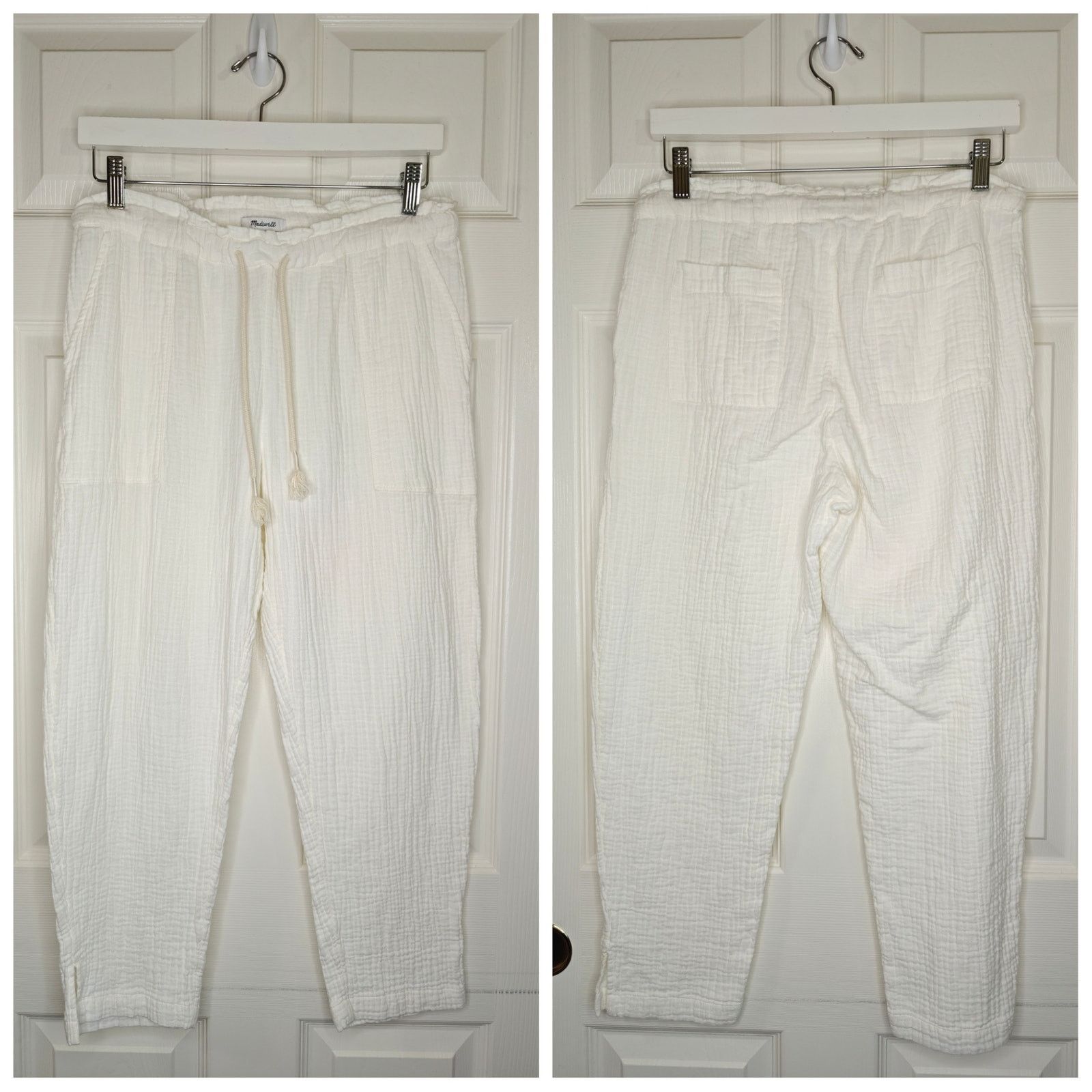 Madewell Madewell Lightestspun Ivory Beach Cover-Up Cropped Pants S Size 27" / US 4 / IT 40 - 2 Thumbnail