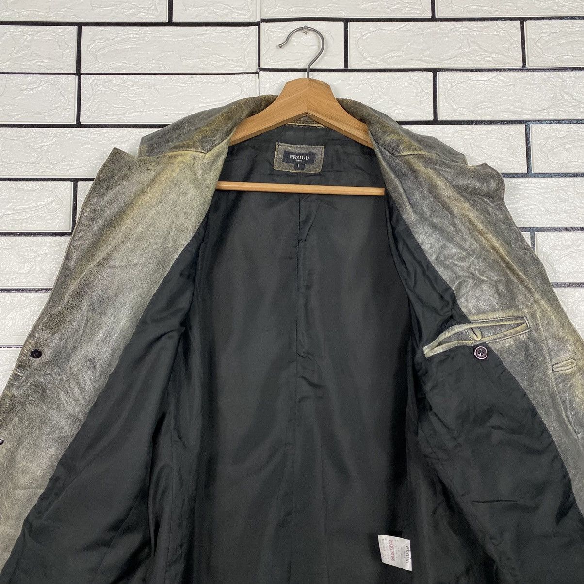 Japanese Brand 📌Vintage Genuine Leather Jacket Proud Label Issey Miyake Size US L / EU 52-54 / 3 - 15 Thumbnail