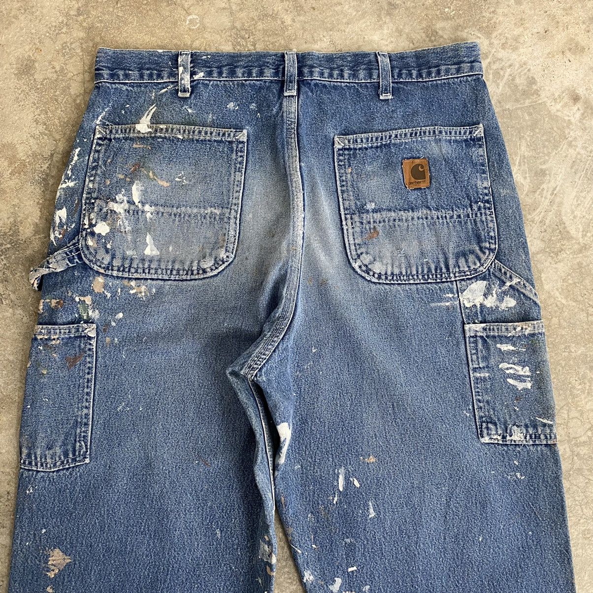 Carhartt Vintage Carhartt Faded Blue Splatter Painter Denim Jeans Size US 34 / EU 50 - 20 Thumbnail