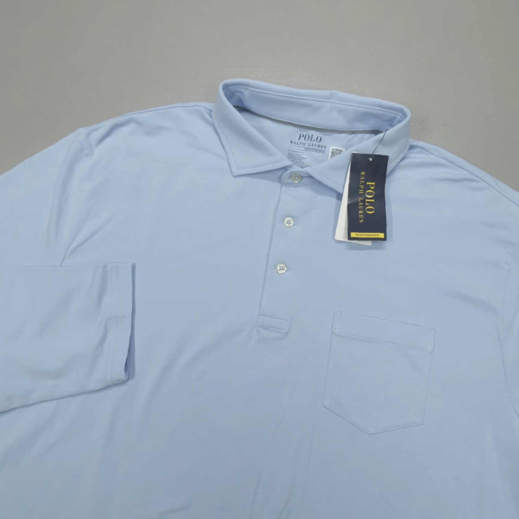Ralph Lauren Ralph Lauren Performance Long Sleeve Polo Shirt Men's XL Blue Classic Fit Shirt Size US XL / EU 56 / 4 - 2 Thumbnail