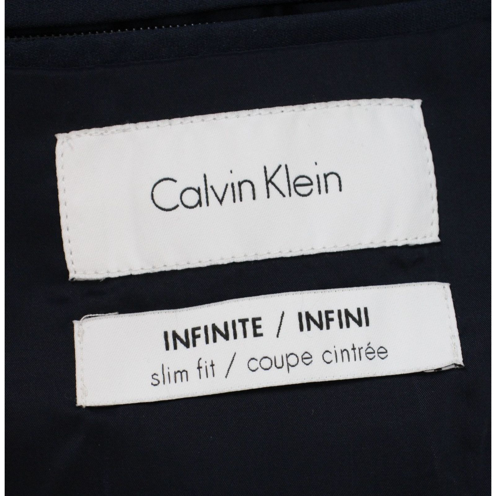 Calvin Klein Calvin Klein Blazer Mens Size XL Navy Blue Stretch Slim Fit Size 52R - 5 Thumbnail