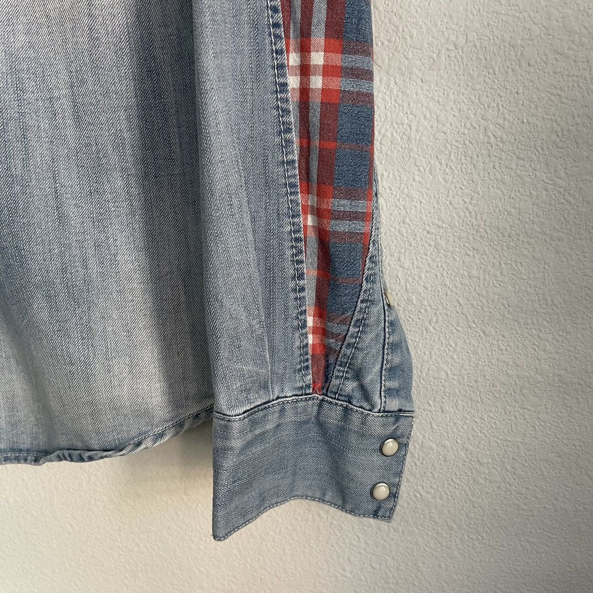 Visvim Visvim Plaid Elbows Button Down LS Western Denim Shirt Size US S / EU 44-46 / 1 - 4 Thumbnail