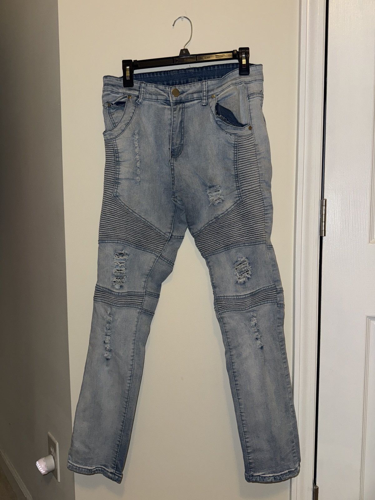 Other Blue Distressed Denim sz 34 Size US 34 / EU 50 - 1 Thumbnail