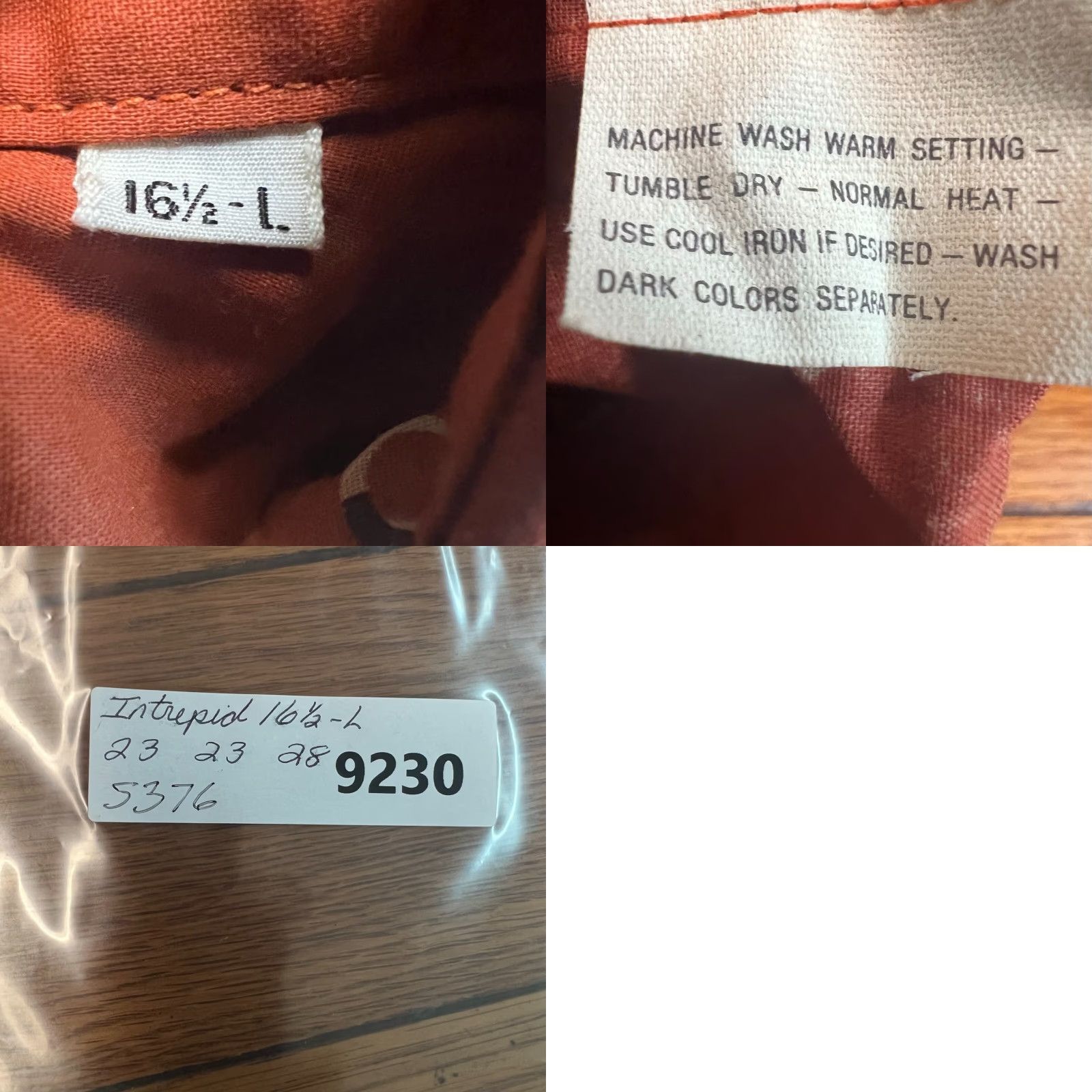 Vintage VINTAGE Intrepid Manhattan Button Up Euro Fit Shirt Mens Size 16.5 L Orange Geometric 90s Theme Mens Shirt Size US L / EU 52-54 / 3 - 8 Thumbnail