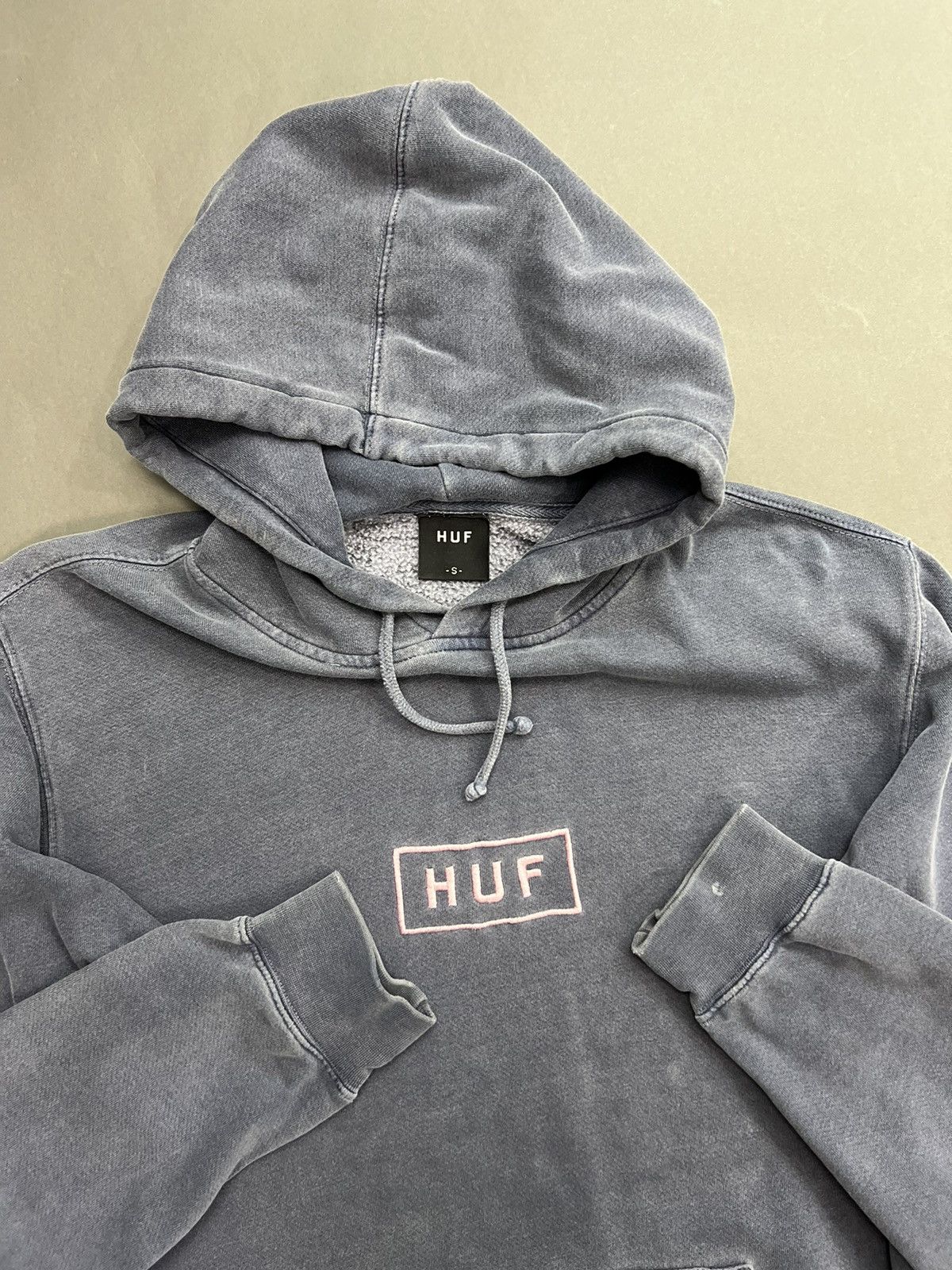 Huf Early Y2K Vintage Huf Hoodie Pastel Matte Sun Faded Blue Size US S / EU 44-46 / 1 - 5 Thumbnail