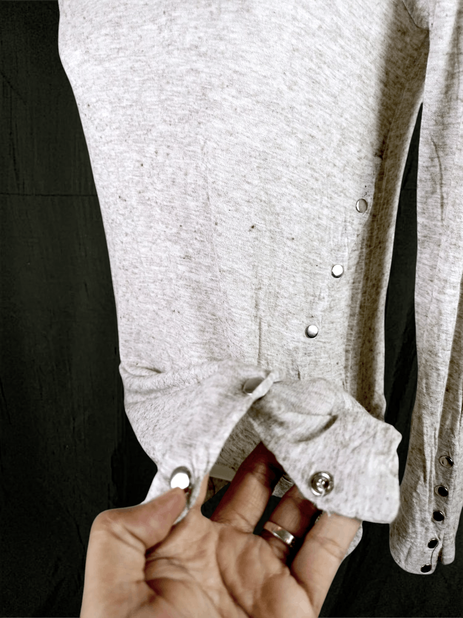 Japanese Brand "F" Asymmetrical Snap Button Longsleeve Size US M / EU 48-50 / 2 - 4 Thumbnail