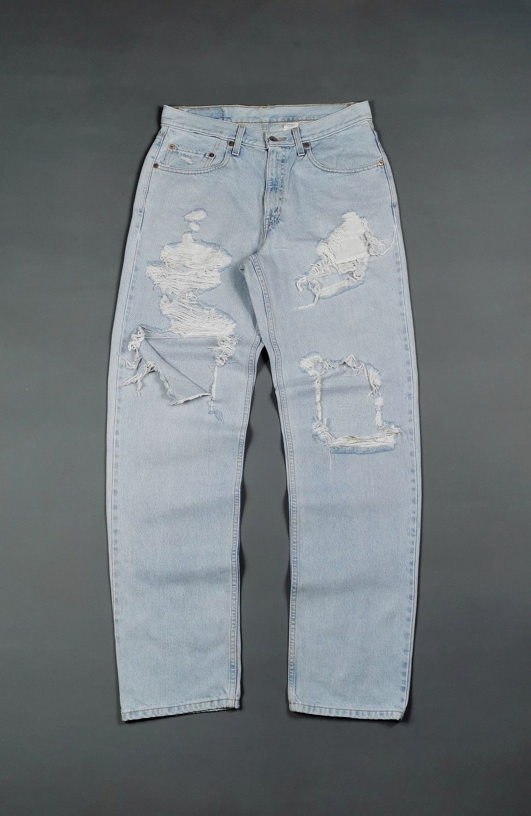 Vintage 90s Levis 550 Relaxed Fit Jeans Destroyed Grunge
