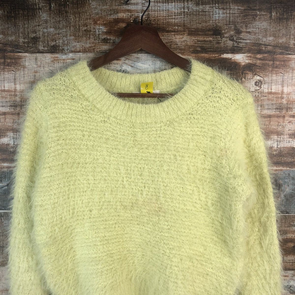 Vintage DL Choco Raffine Yellow Mohair Knitwear #C541 Size M / US 6-8 / IT 42-44 - 5 Thumbnail