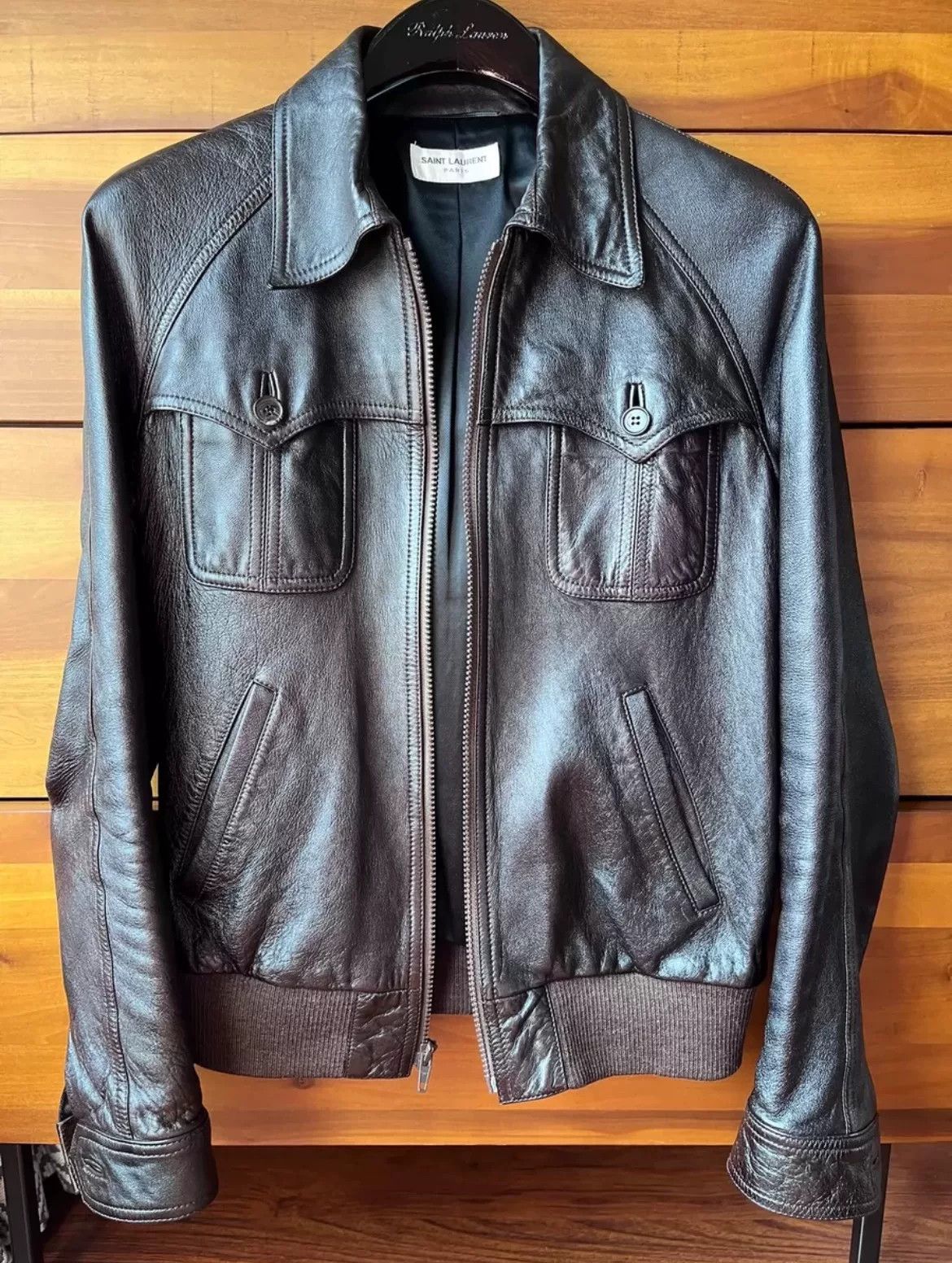Saint Laurent Paris Saint Laurent Hedi Slimane Leather Jacket Size US S / EU 44-46 / 1 - 1 Thumbnail