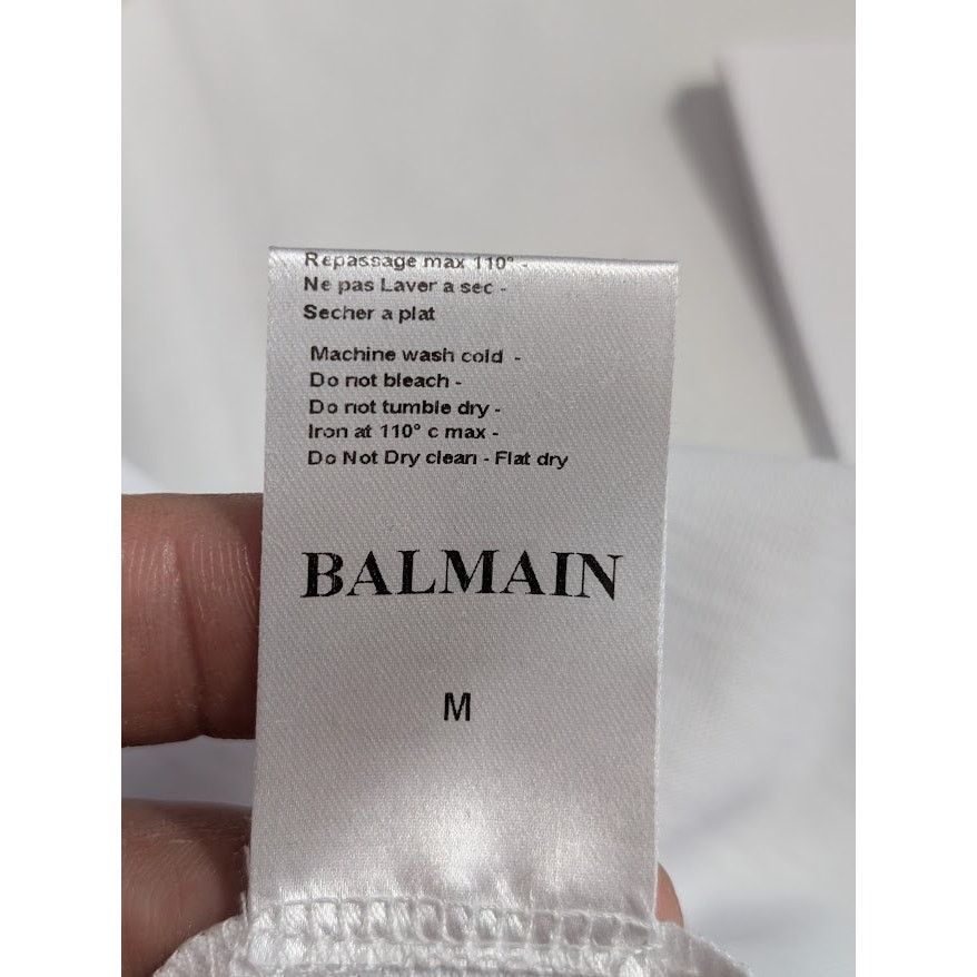 Balmain o1rshd1 Classic Logo T-Shirt in White Size US M / EU 48-50 / 2 - 14 Thumbnail