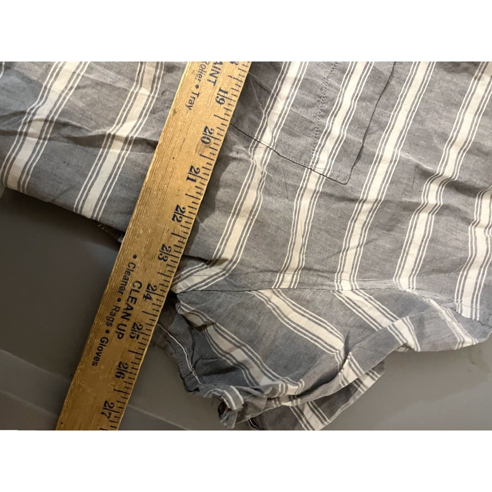Tommy Hilfiger Tommy Hilfiger Gray Striped Classic Fit Short Sleeve Button Down Shirt Size XXL Size US XXL / EU 58 / 5 - 5 Thumbnail