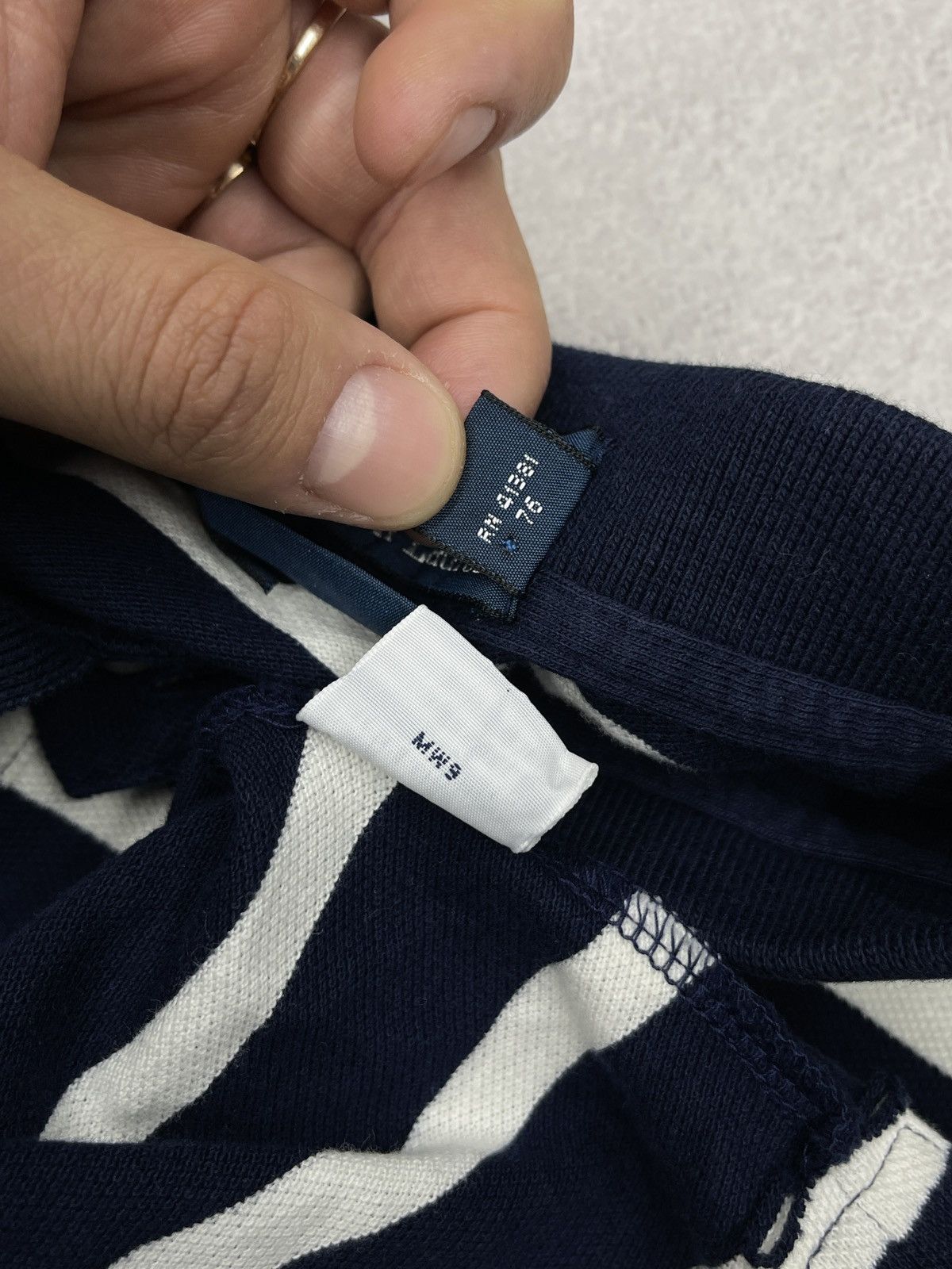 Polo Ralph Lauren Vintage Polo Ralph Lauren Striped Polo Rugby Navy/White Y2K Size US XXL / EU 58 / 5 - 7 Thumbnail