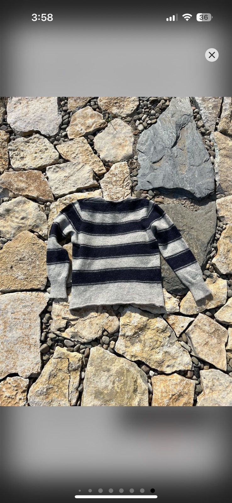 Acne Studios Acne Studios Lima AW11 alpaca wool striped sweater navy y2k Size S / US 4 / IT 40 - 14 Thumbnail