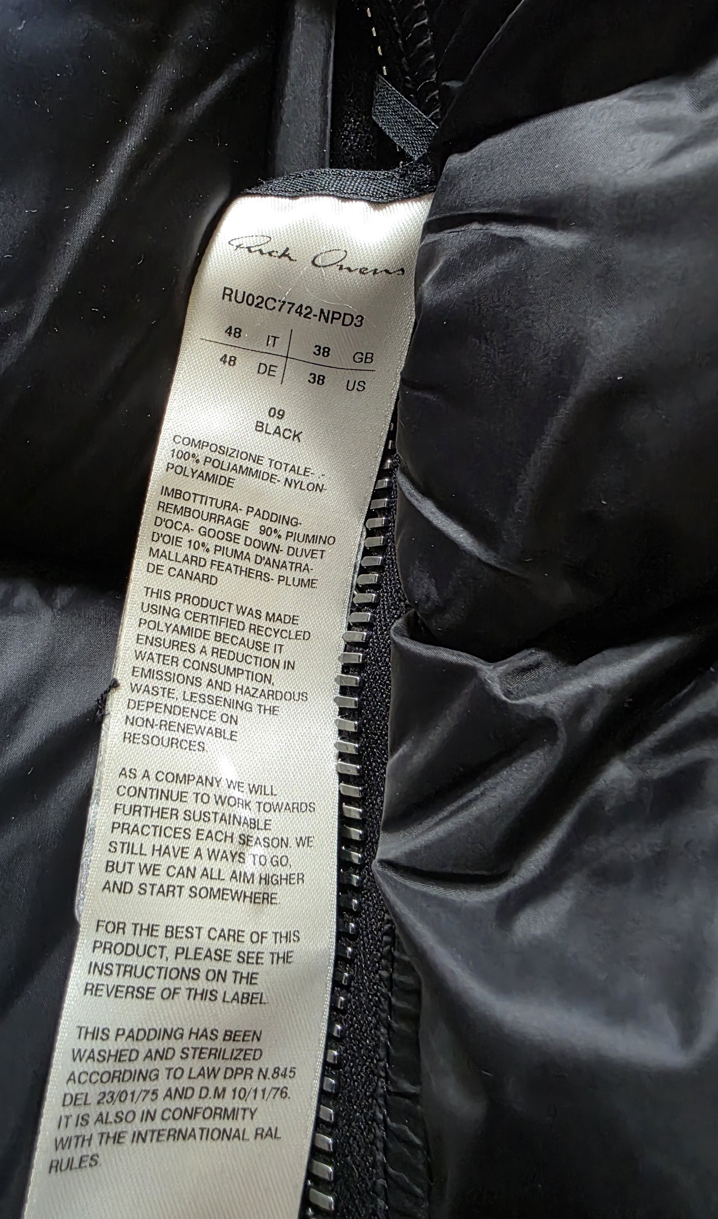 Rick Owens NEW Rick owens cropped jacket LUXOR Mountain Duvet Size US M / EU 48-50 / 2 - 4 Thumbnail