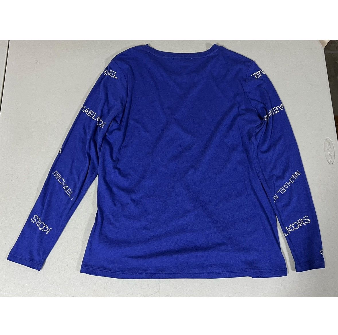 Michael Kors Michael Kors Blue Diamond Logo Shirt Top Blouse Tee Size S 💎 Size S / US 4 / IT 40 - 3 Thumbnail