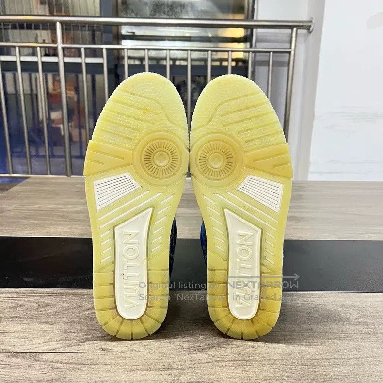 Louis Vuitton Trainer Blue Jeans shoes