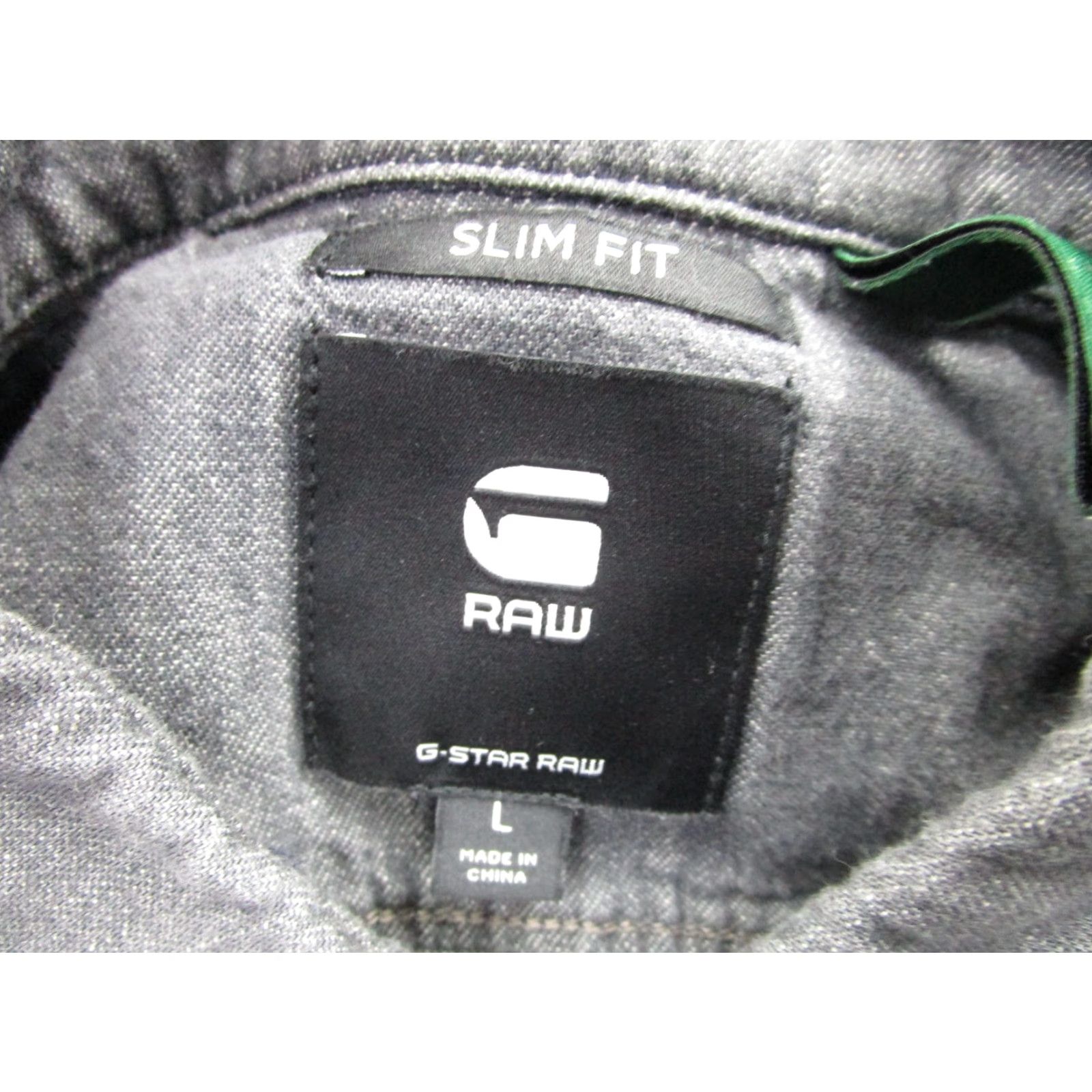Vintage G-Star RAW Marine Slim Button-Up Shirt Mens Large Gray Long Sleeve Organic Cotton Size US L / EU 52-54 / 3 - 4 Thumbnail