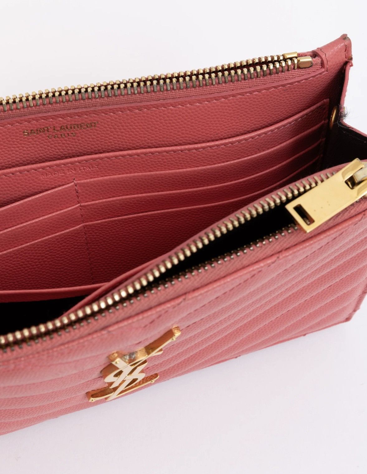 Saint Laurent Paris Authenticity Certificate ✅ YSL Leather Clutch 💗 Size ONE SIZE - 17 Thumbnail