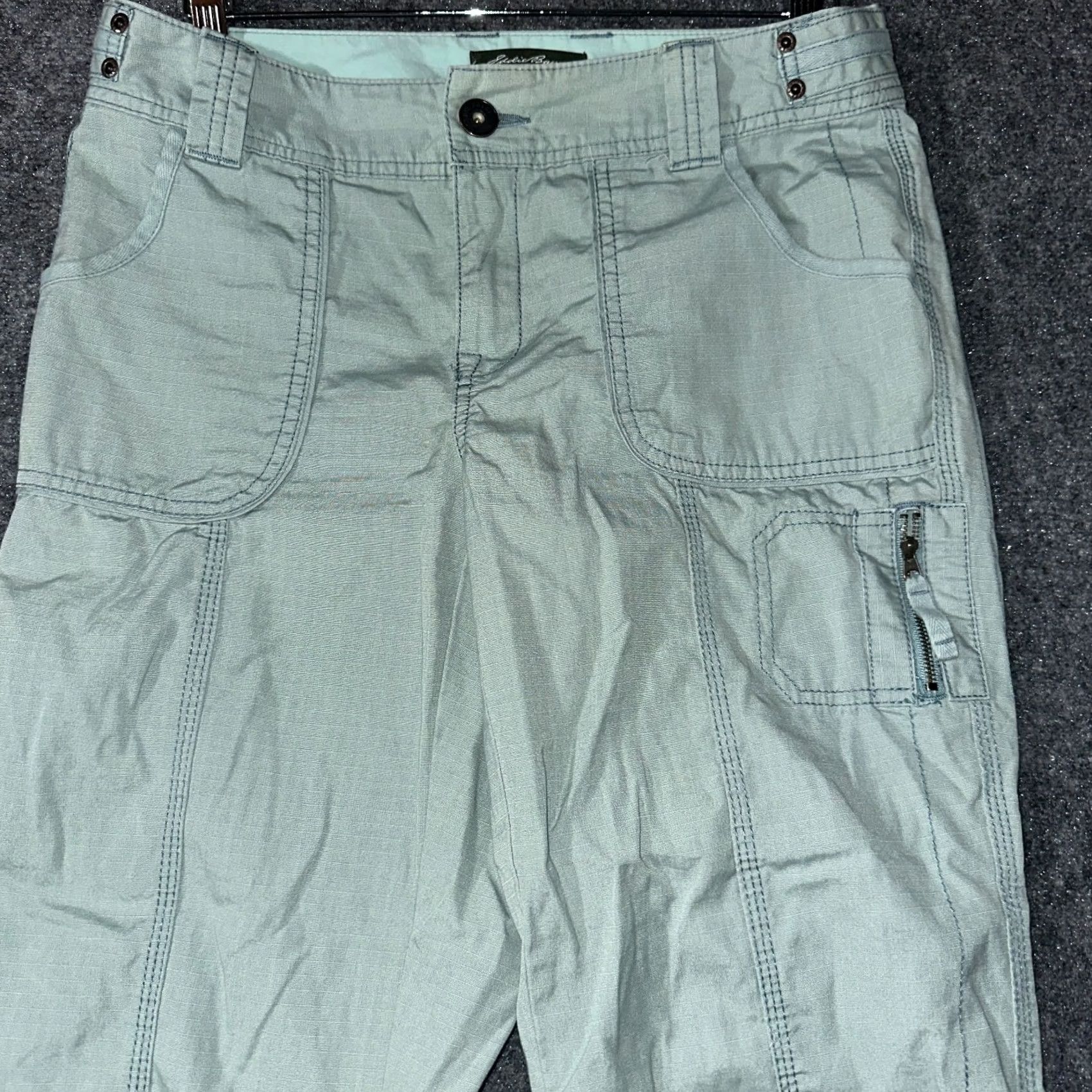 Eddie Bauer Eddie Bauer Pants Womens 6 Green Cotton Mercer Fit Cargo Pockets Size 28" / US 6 / IT 42 - 3 Thumbnail
