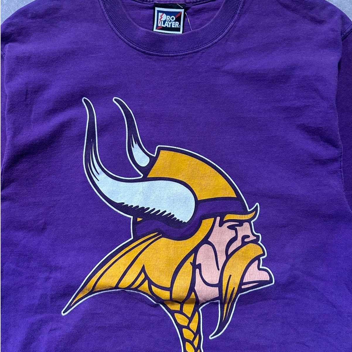 Pro Player Vintage Minnesota Vikings Pro Player Purple T Shirt Size M Size US M / EU 48-50 / 2 - 2 Thumbnail