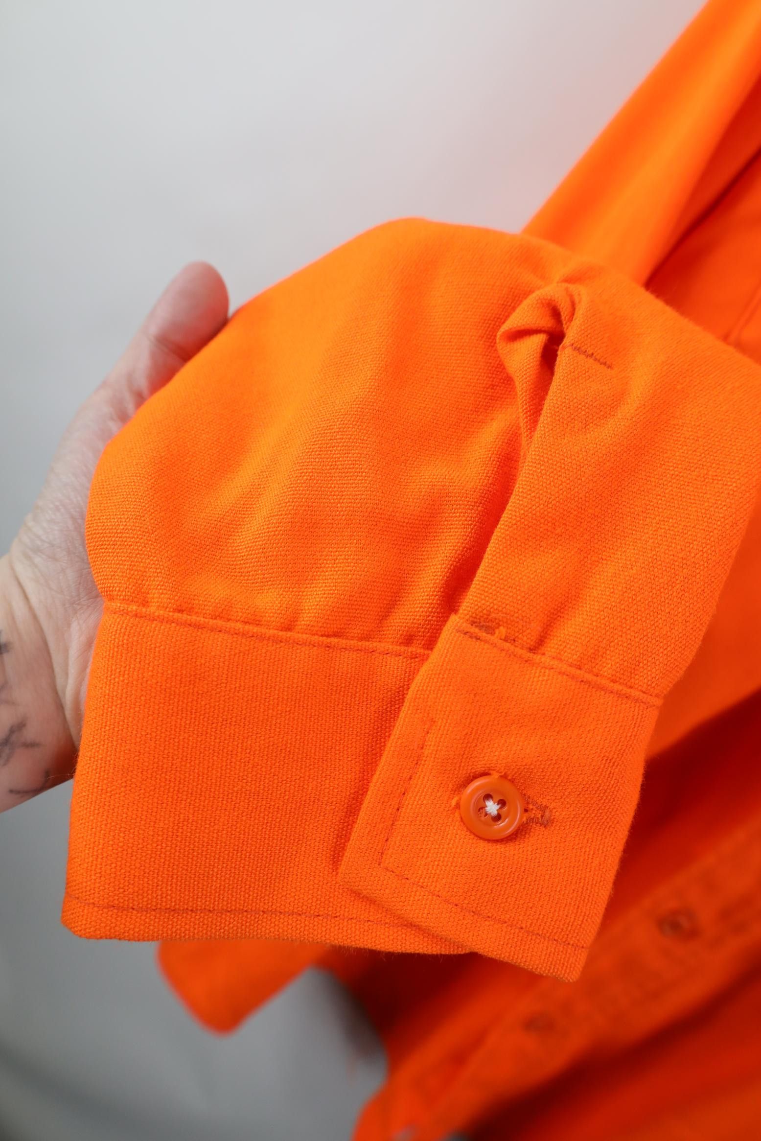 Vintage Vintage 80s 90s Hunting Collared Button Shirt Blaze Orange Size US XXL / EU 58 / 5 - 10 Thumbnail