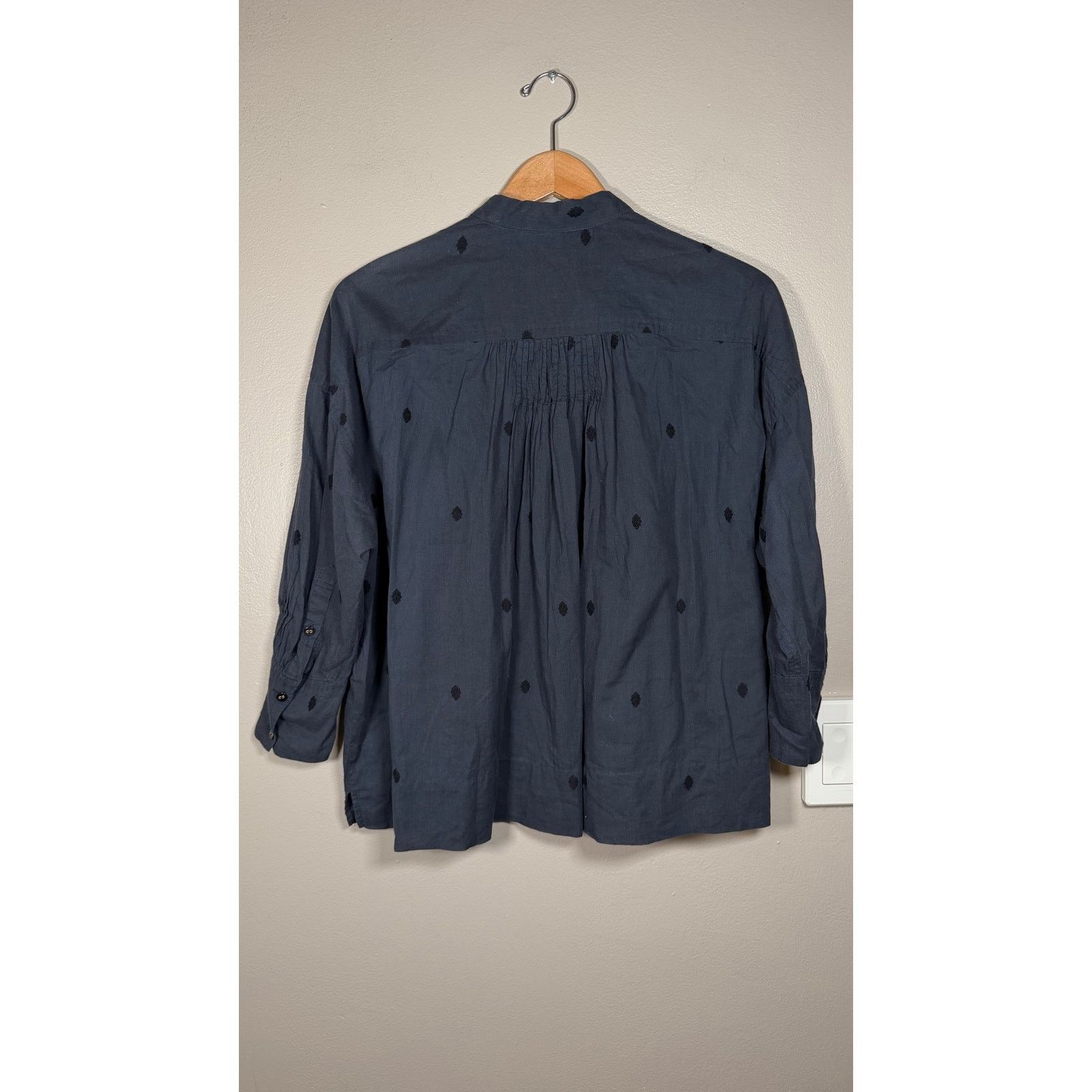 Pas de Calais Pas de Calais Embroidered Diamond Print Blouse size XS Size XS / US 0-2 / IT 36-38 - 3 Thumbnail