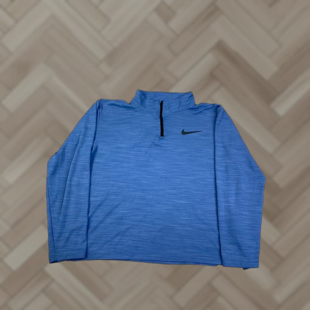 Nike Nike Dri-Fit 1/4 Zip Pullover Womens M Blue Activewear Casual Gym Running Nike Dri-FIT Pullover 1/4 Zip Womens M Blue Size M / US 6-8 / IT 42-44 - 1 Thumbnail