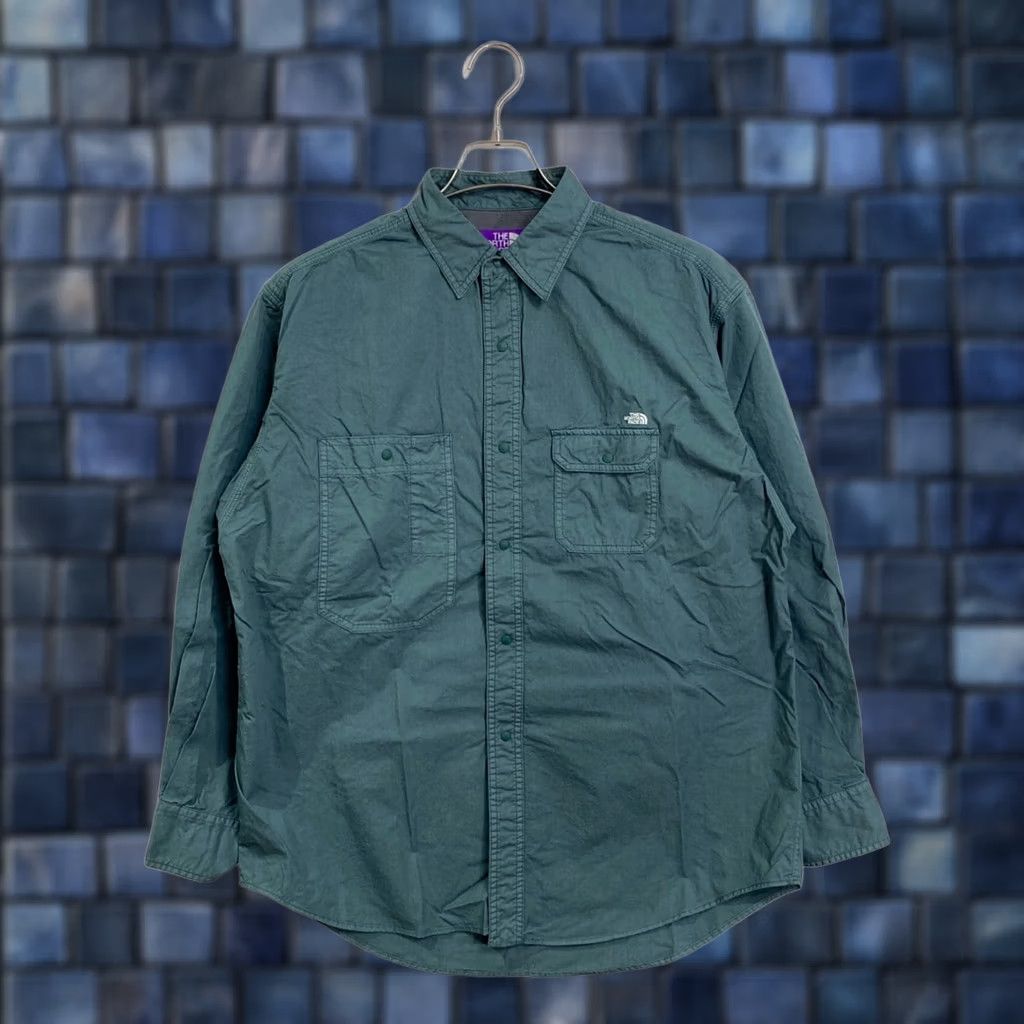 The North Face Purple Label THE NORTH FACE PURPLE LABEL Work Shirt Size M Green Twill Button-Up Casual Long Sleeve Men Size US M / EU 48-50 / 2 - 1 Thumbnail