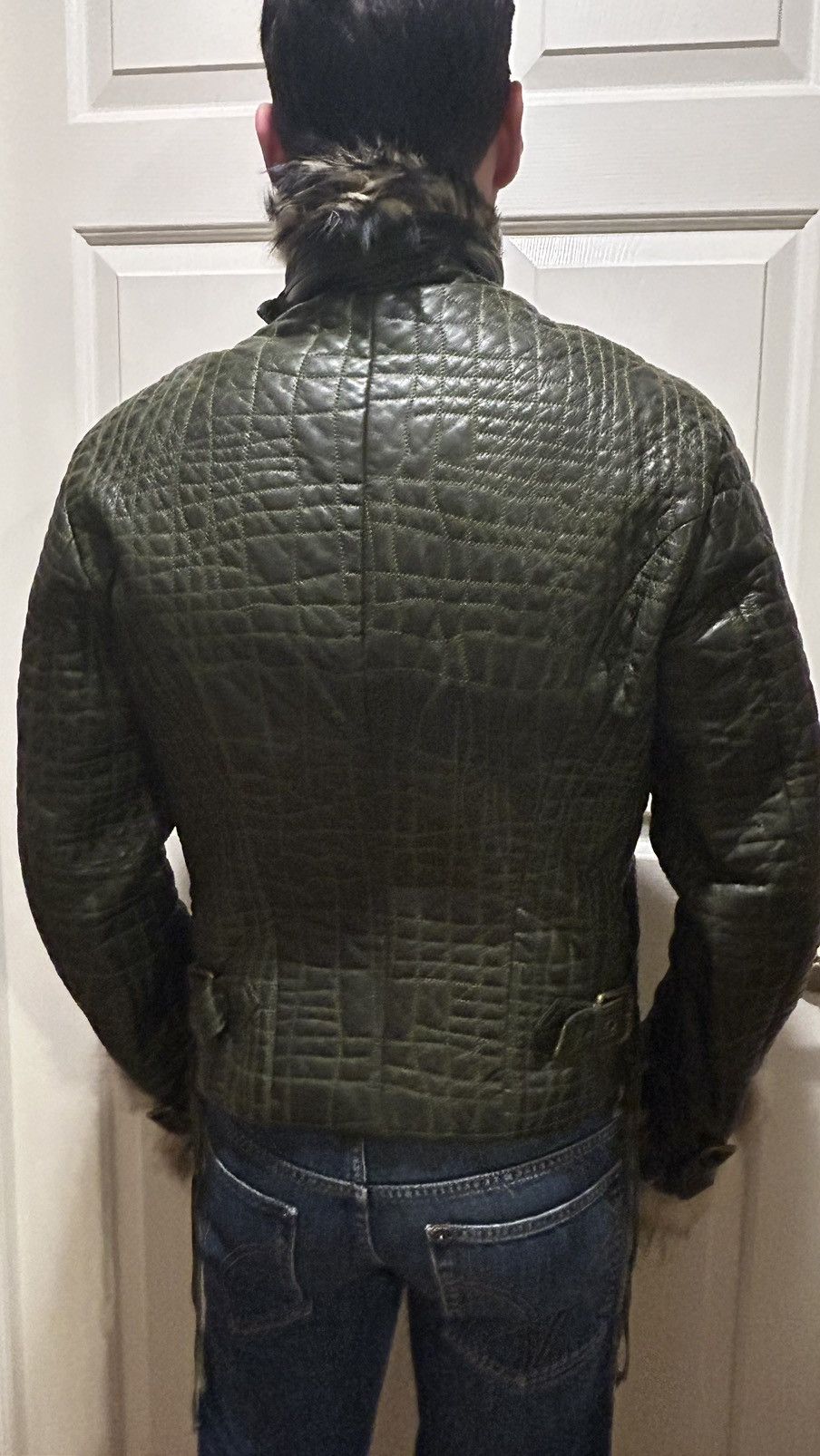 Roberto Cavalli × Vintage ONE OF A KIND RUNWAY 2005 Leather Coyote Fur jacket Size US S / EU 44-46 / 1 - 5 Thumbnail