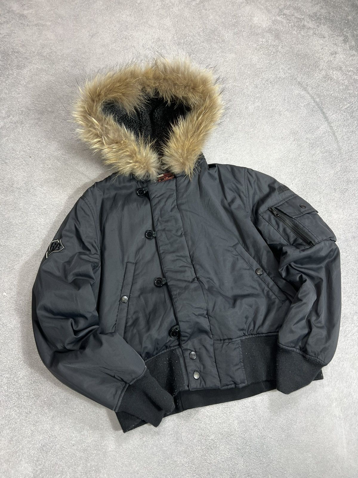 Yohji Yamamoto VTG Fur Hysteric Glamour Rick owens vibe bomber jacket y2k Size US S / EU 44-46 / 1 - 3 Thumbnail