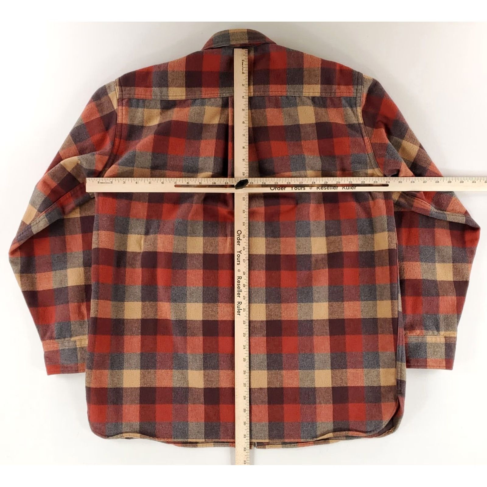 Vintage LL Bean Chamois Button Up Shirt Plaid Check Red Brown Gray Long Sleeve Mens L Size US L / EU 52-54 / 3 - 8 Thumbnail