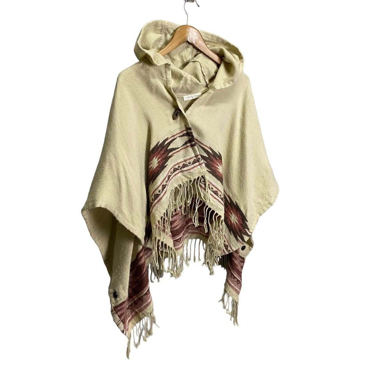 Japanese Brand × Native Vintage native navajo poncho hoodie Size ONE SIZE - 4 Thumbnail