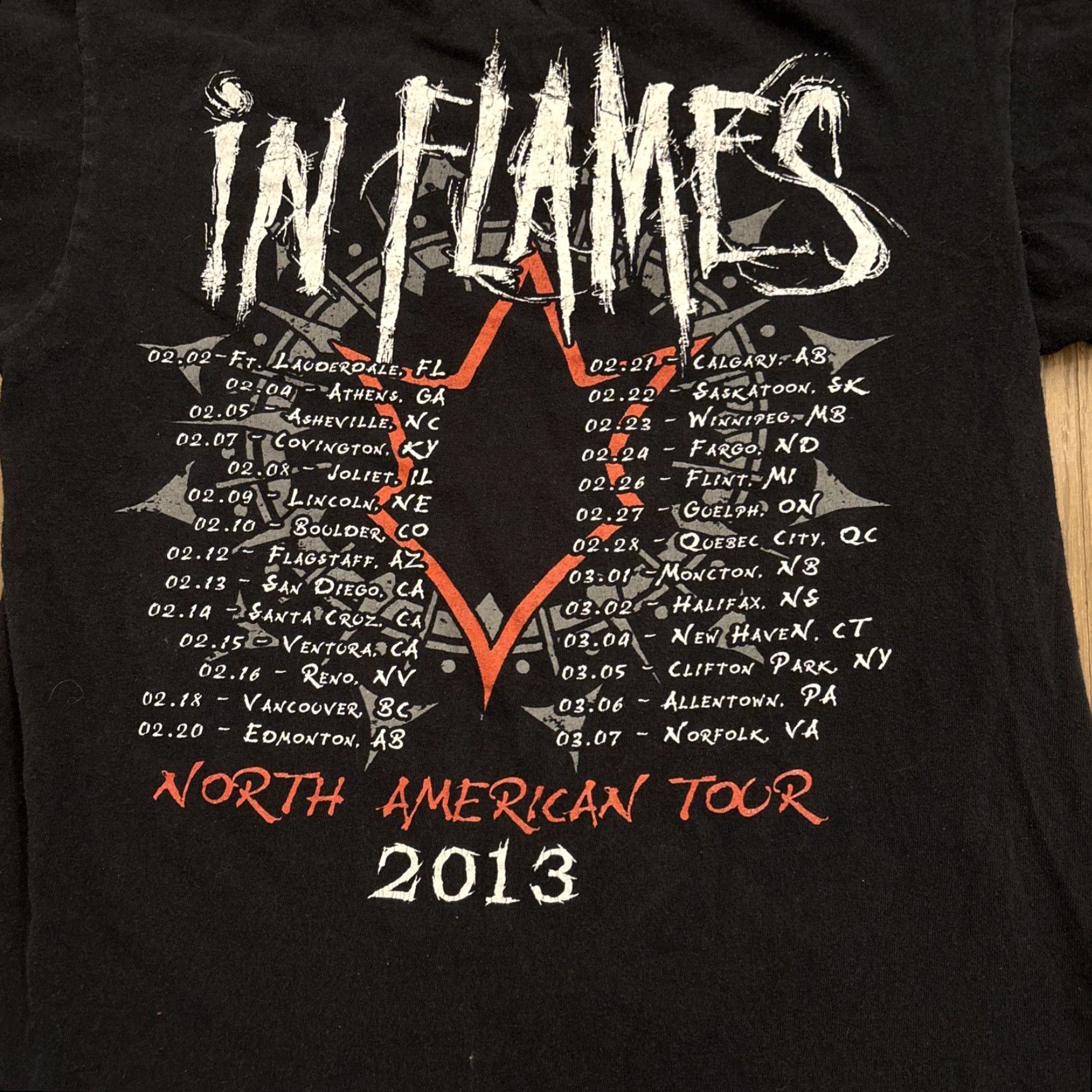 Anvil VINTAGE In Flames T-shirt Metal Swedish 2013 Double-Sided Tour Black Adult Medium Mens Size US M / EU 48-50 / 2 - 5 Thumbnail