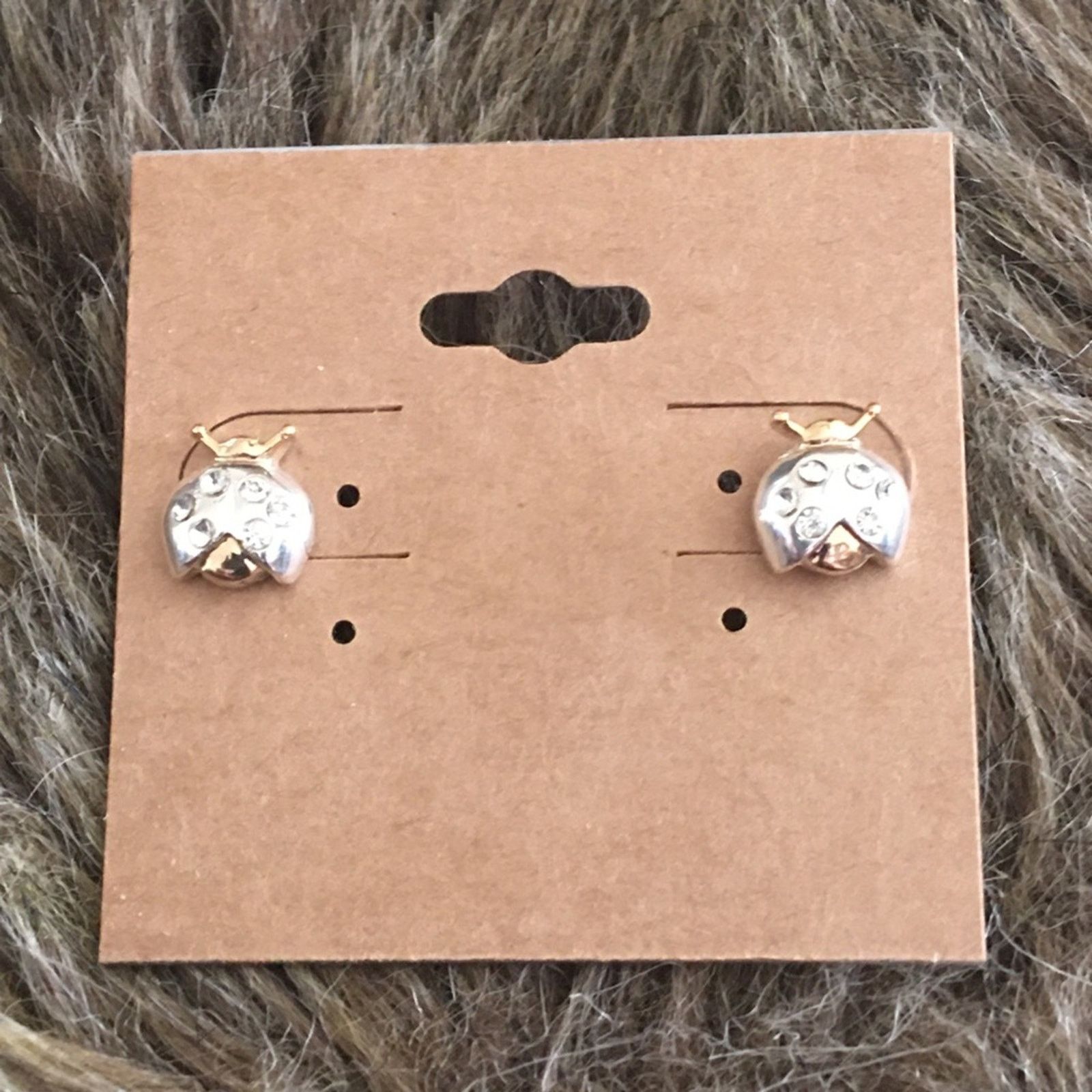 Jewelry Gold and silver tone ladybug pierced earrings Size ONE SIZE - 2 Thumbnail