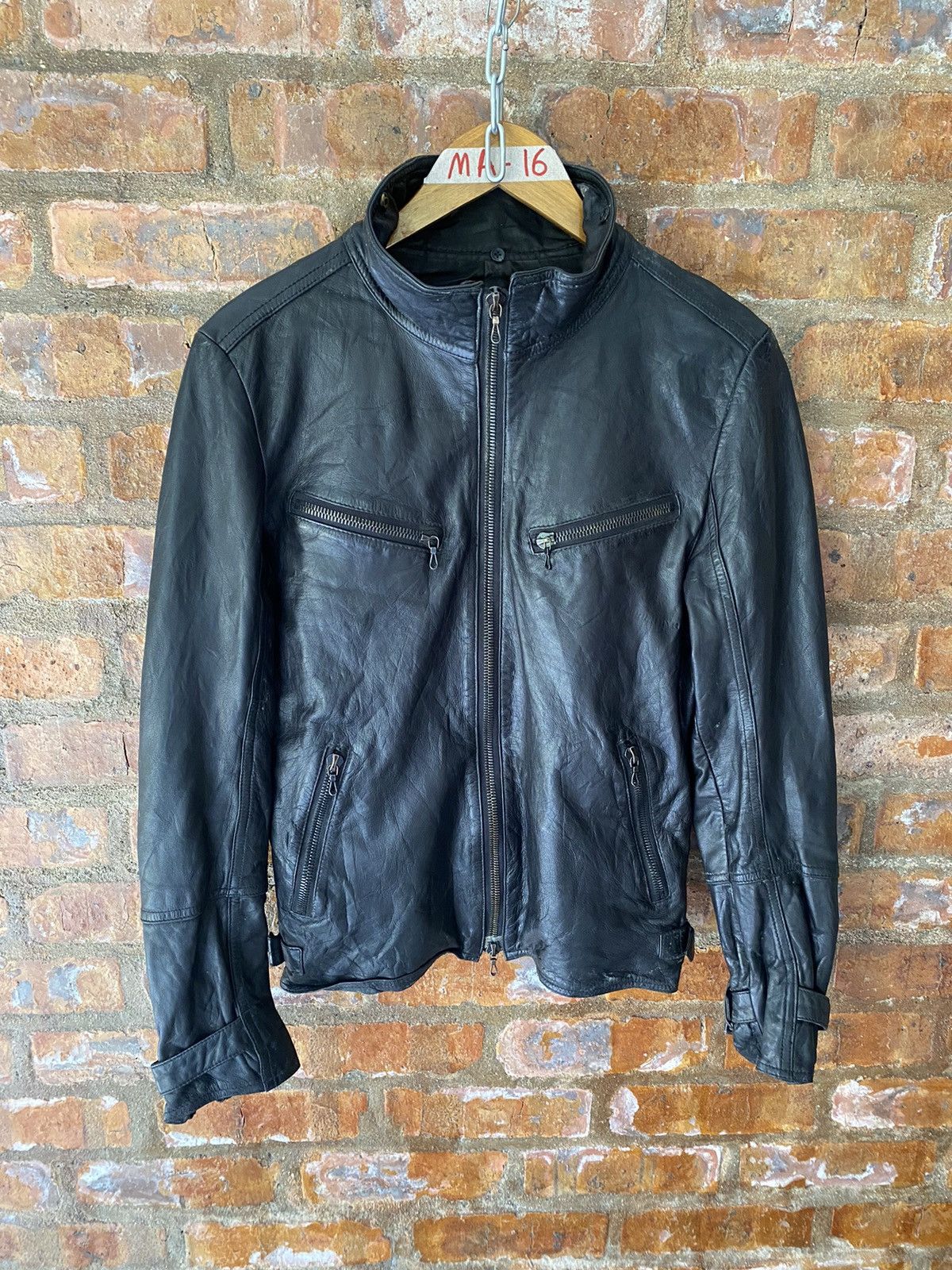 Shellac 🔥2000s Rider Multi zipper Leather Jacket Size US M / EU 48-50 / 2 - 2 Thumbnail