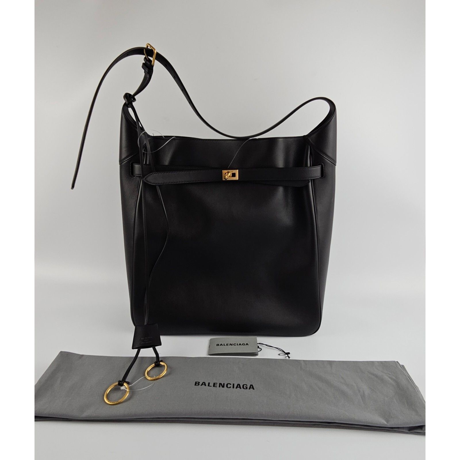 Balenciaga BALENCIAGA Bel Air Large $3990 Black Smooth Calfksin Hobo Ba Size ONE SIZE - 4 Thumbnail