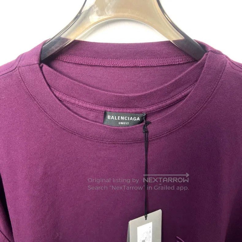Balenciaga Balenciaga Purple Embroidered Twister Logo Faux Two-Piece Size US S / EU 44-46 / 1 - 3 Thumbnail