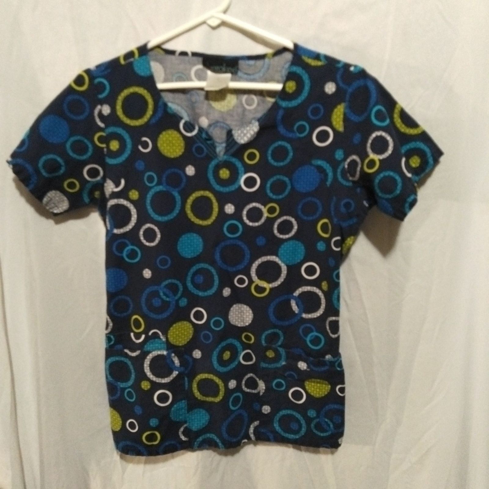 Cherokee Cherokee Scrub Top Women Sz Small Nurse Short Sleeve Blue Size S / US 4 / IT 40 - 1 Thumbnail