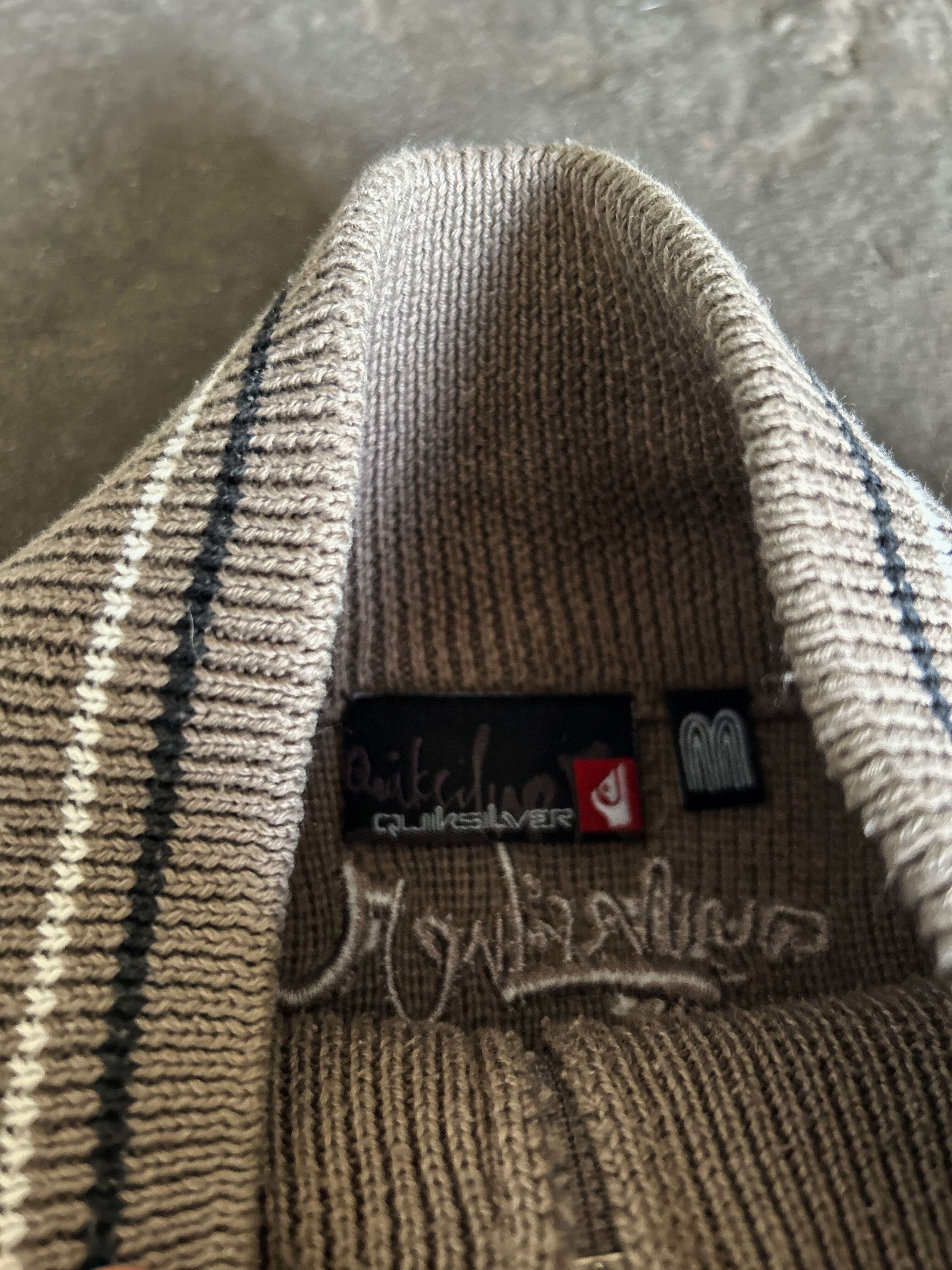 Quiksilver Quiksilver Y2K Zip Up Knit Sweater Surf Archive Beige Size US M / EU 48-50 / 2 - 6 Thumbnail